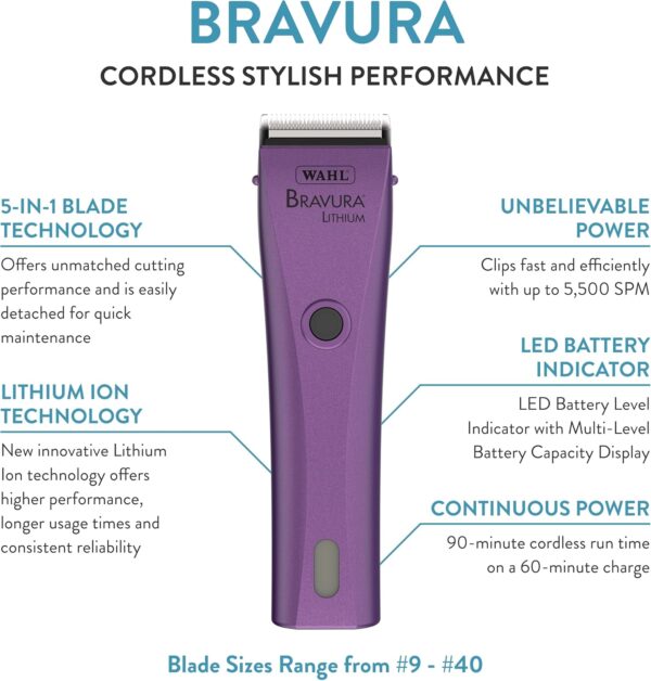 Wahl Bravura Purple 41870-0423WA - Image 3